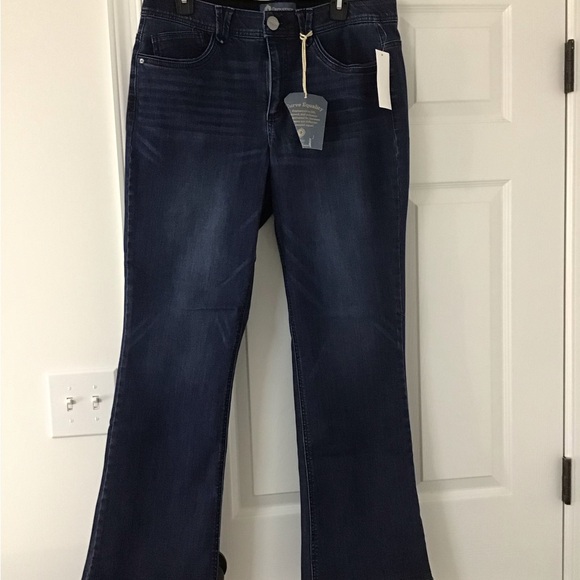 Democracy Dark Indigo Flare Jeans (“AbSolution” Itty Bitty Boot) - Picture 1 of 5